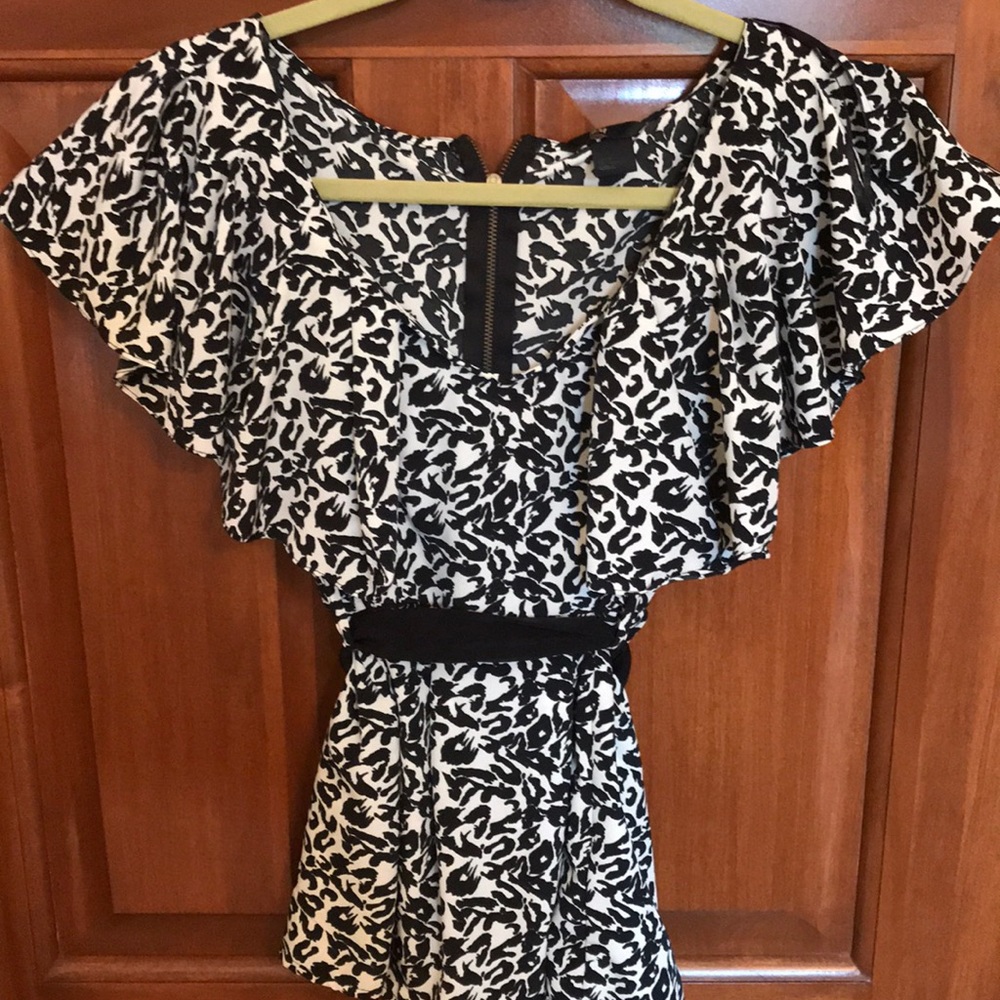 Black and White Peplum
